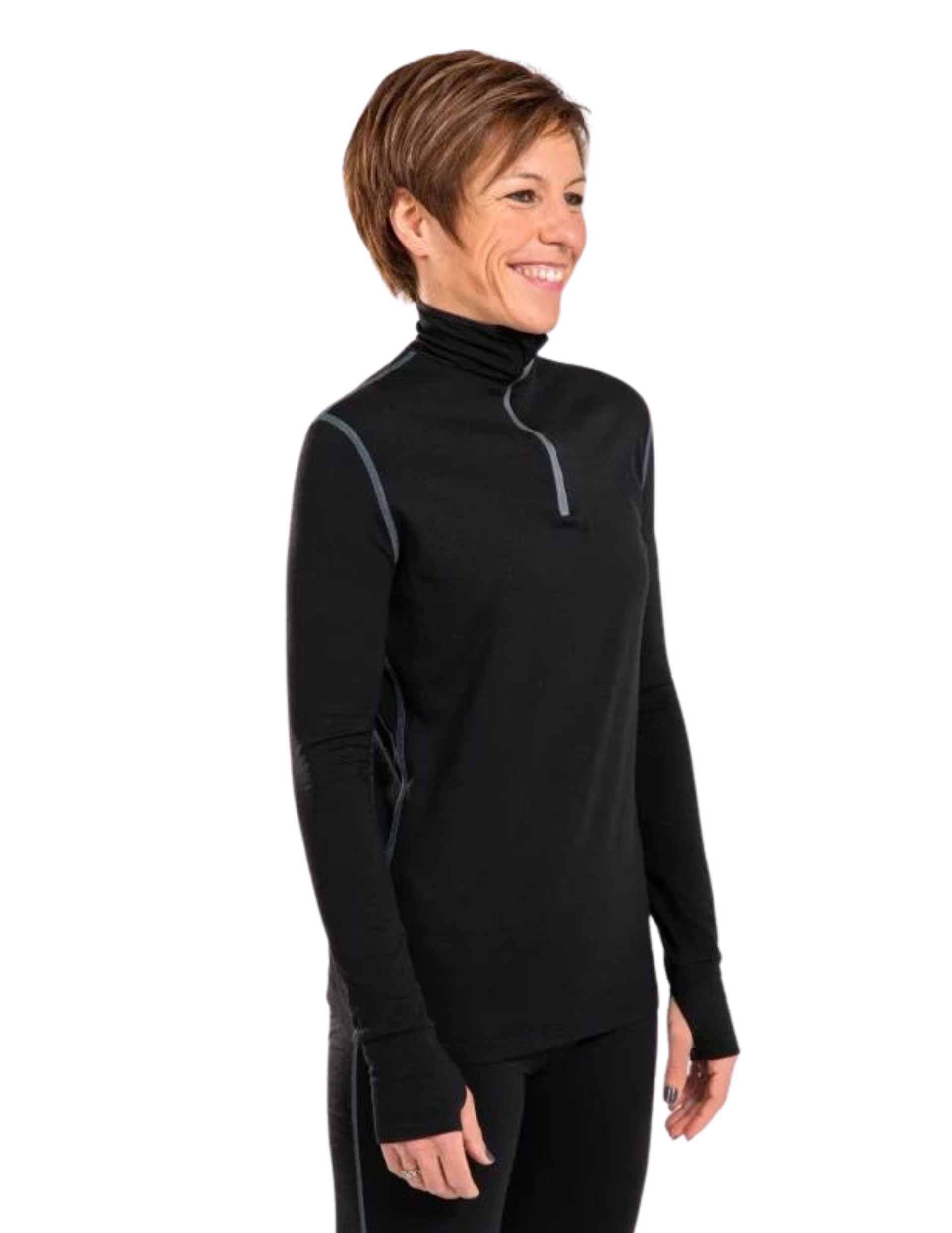 Ogarun 240 Merino 1/2 Zip Langarm-Basisschicht für Damen