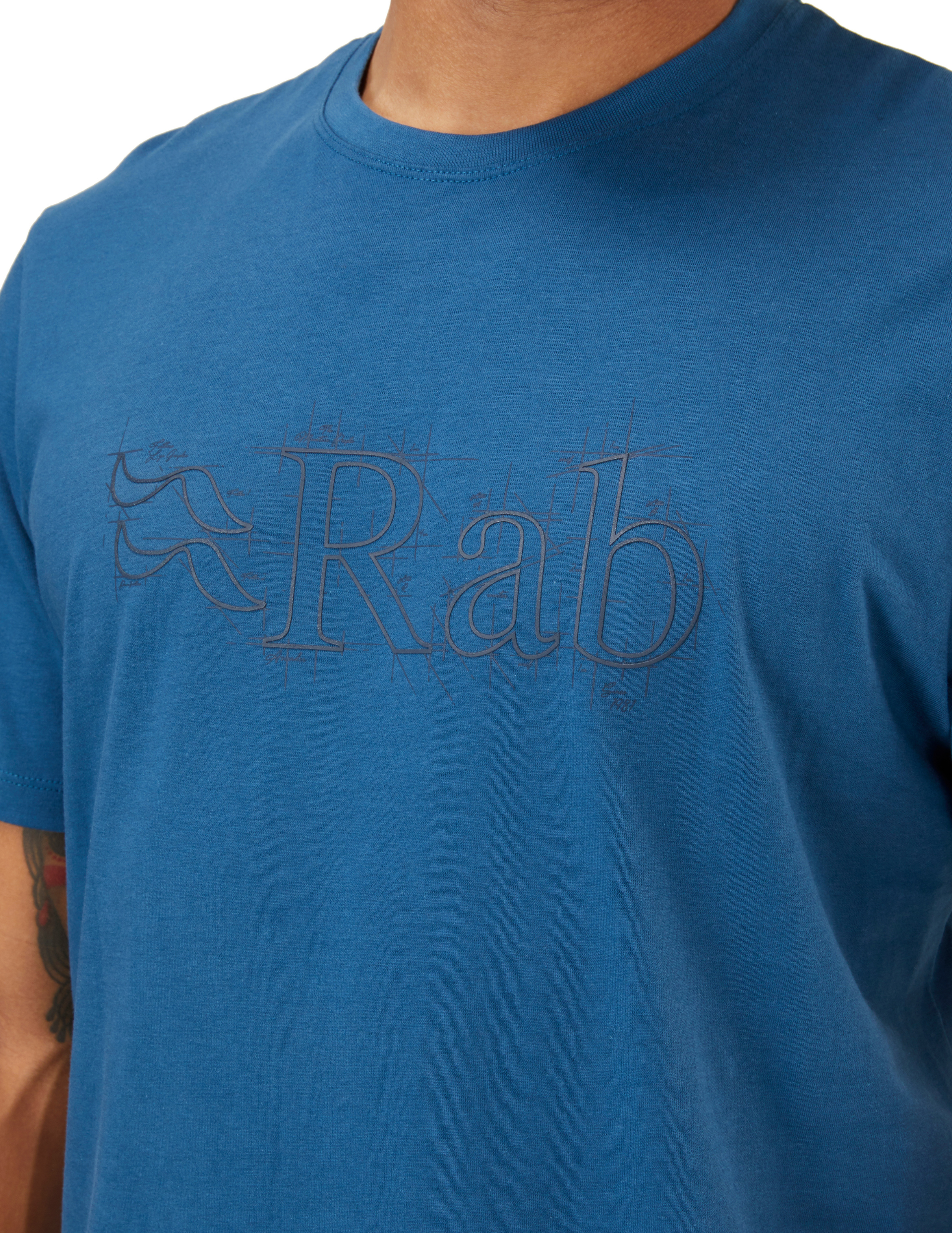 T-Shirt de Rando Rab Stance Sketch Organic Manches Courtes Homme