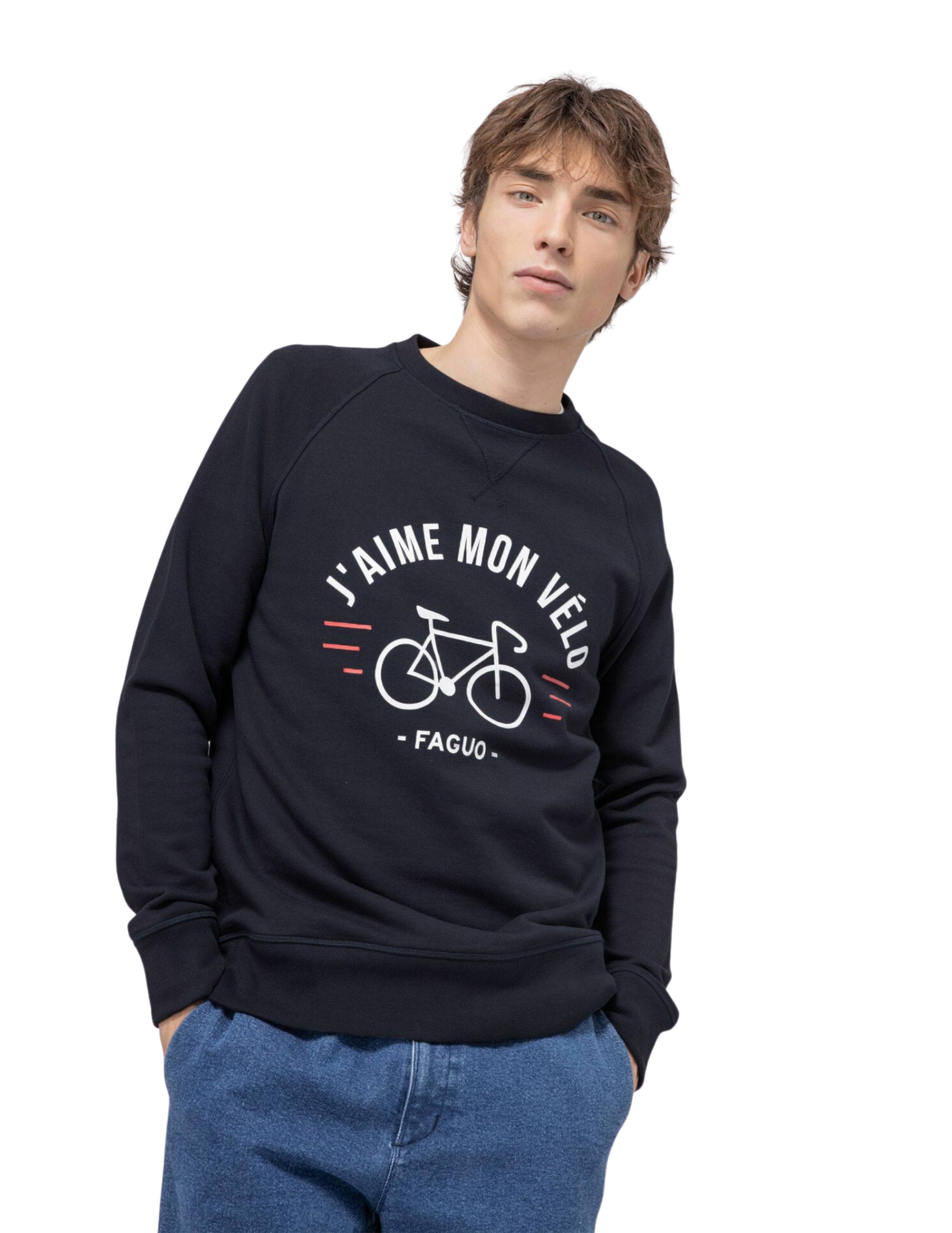 Faguo Darney I Love My Bike Herren-Sweatshirt