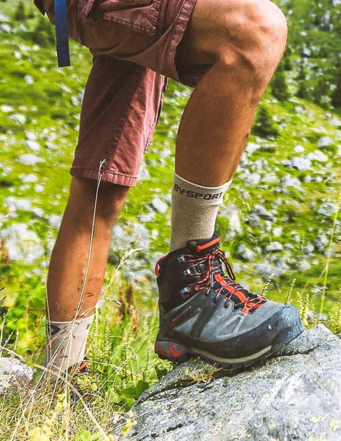 Chaussettes de randonnée en fibres Coolmax et anti-odeurs